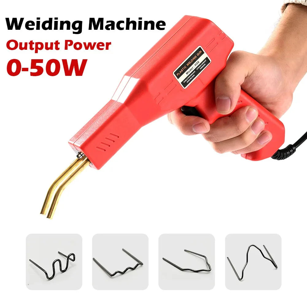 50W Handy Plastics Welders Garage Tools Hot Staplers Machine Staple PVC Repairing Machine Car Bumper Repairing Welding Tool