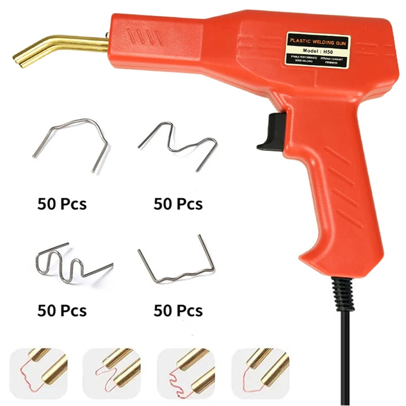 50W Handy Plastics Welders Garage Tools Hot Staplers Machine Staple PVC Repairing Machine Car Bumper Repairing Welding Tool